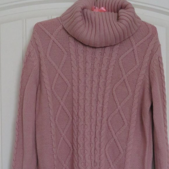 Tradition DUSTY ROSE Turtleneck Sweater Small (K161) - Picture 1 of 6
